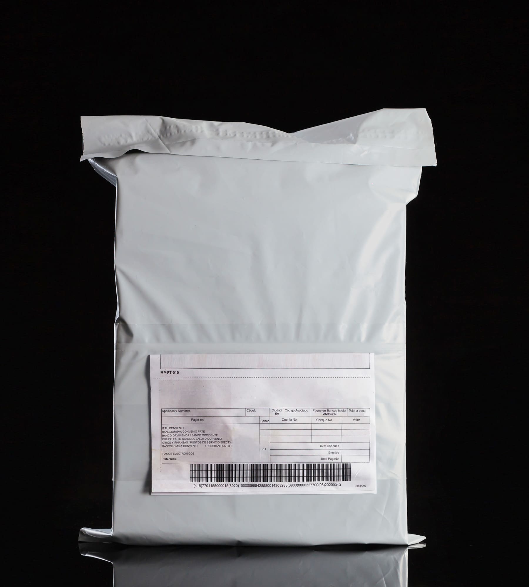 Bolsas blancas de seguridad biodegradables para ecommerce