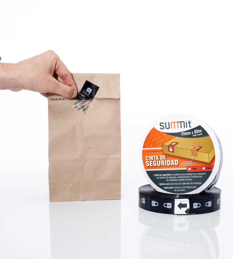 Cintas de seguridad negra para delivery - ecommerce (Pack x 7) - Imagen 2