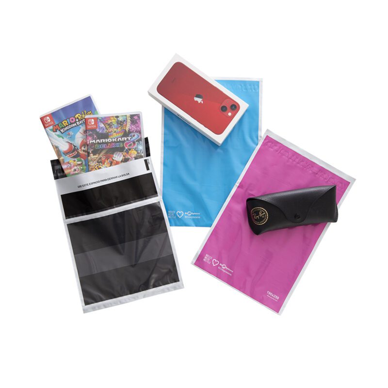 Bolsas de colores de seguridad biodegradables para ecommerce - mensajería
