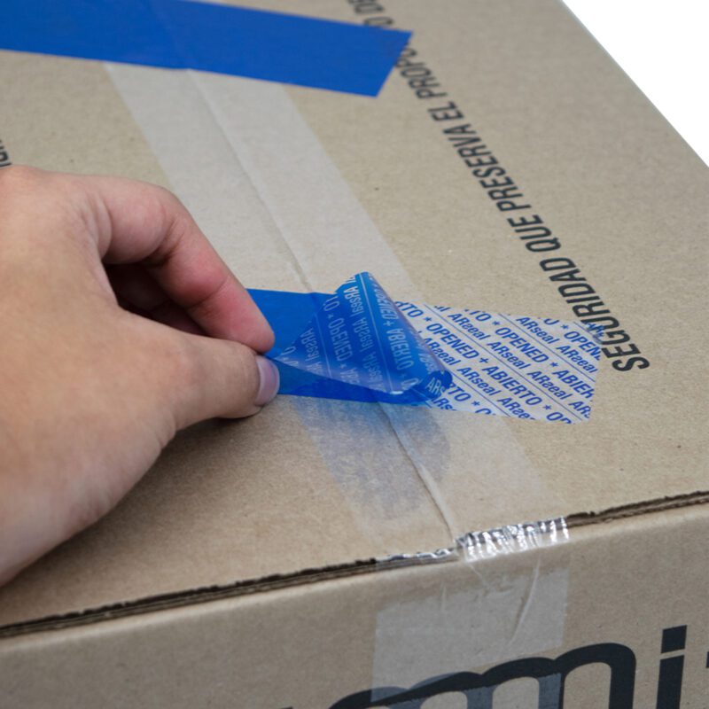Cinta de seguridad azul para empaques y cajas (Pack x 7) - Imagen 3